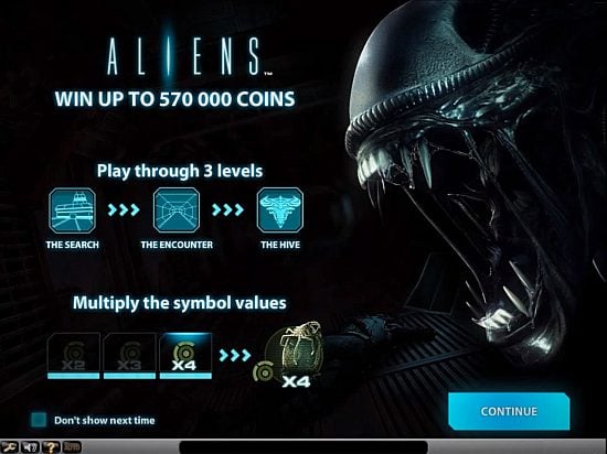 Aliens slot game image