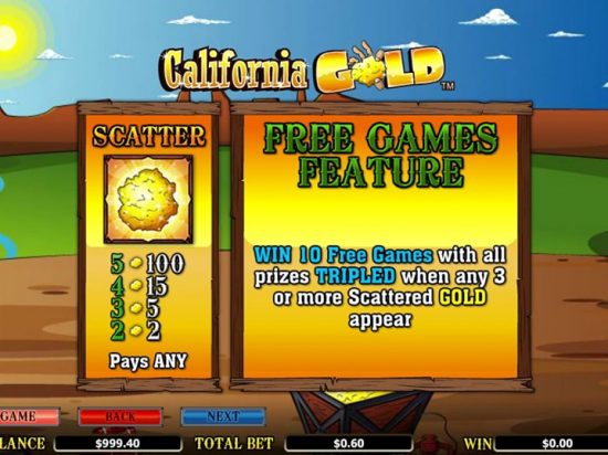 California Gold Slot Game Image