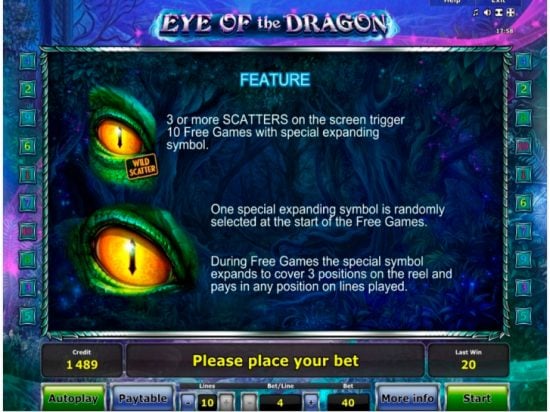 Eye of the Dragon slot game image