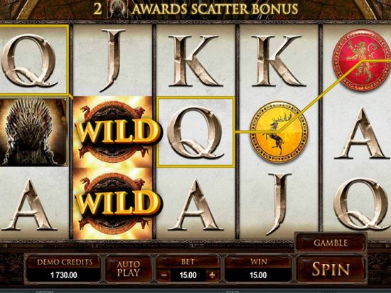 Game of Thrones 15 Payline Slot Game Image