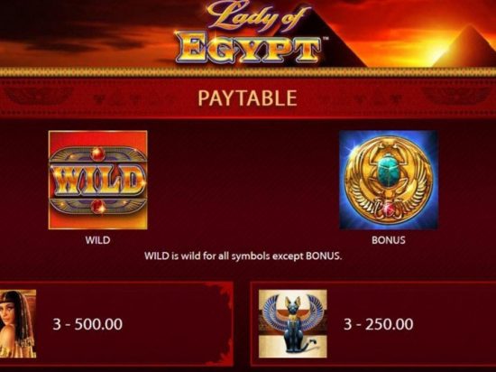 Lady Of Egypt Slot Game Image