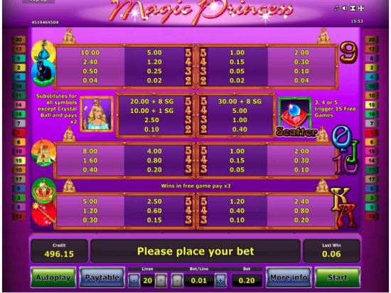 Magic Princess Slot Game Image