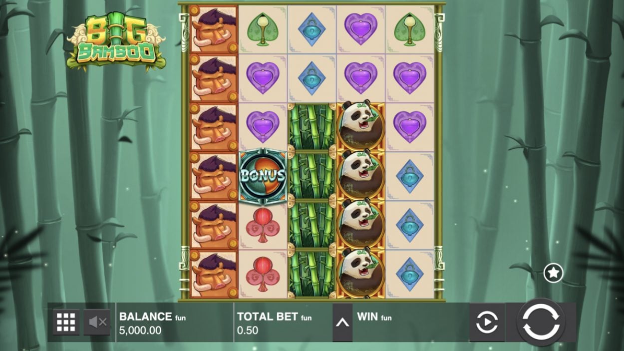 Title screen for Big Bamboo slot game