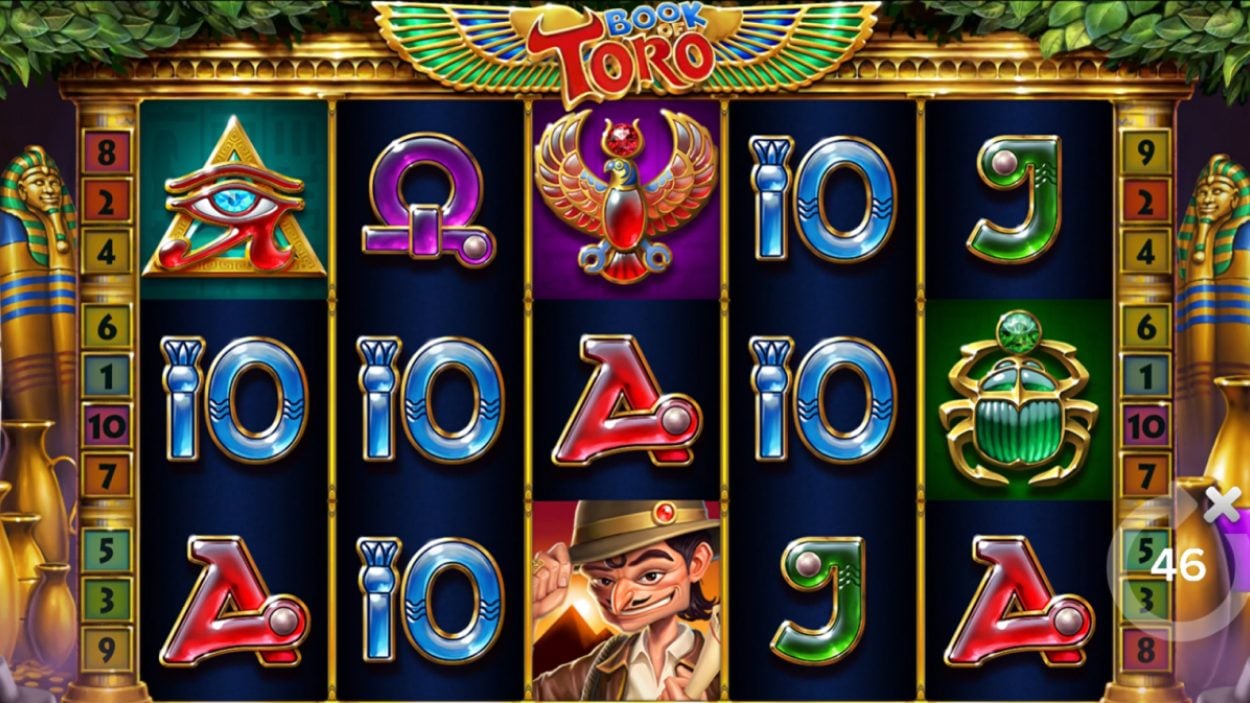 Title screen for Book of Toro slot game