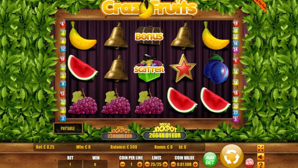 Crazy fruits fruit machine