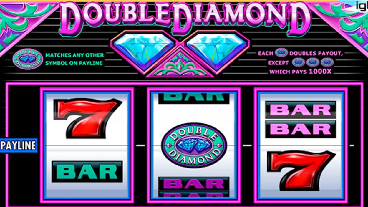 Title screen for Double Diamond slot game