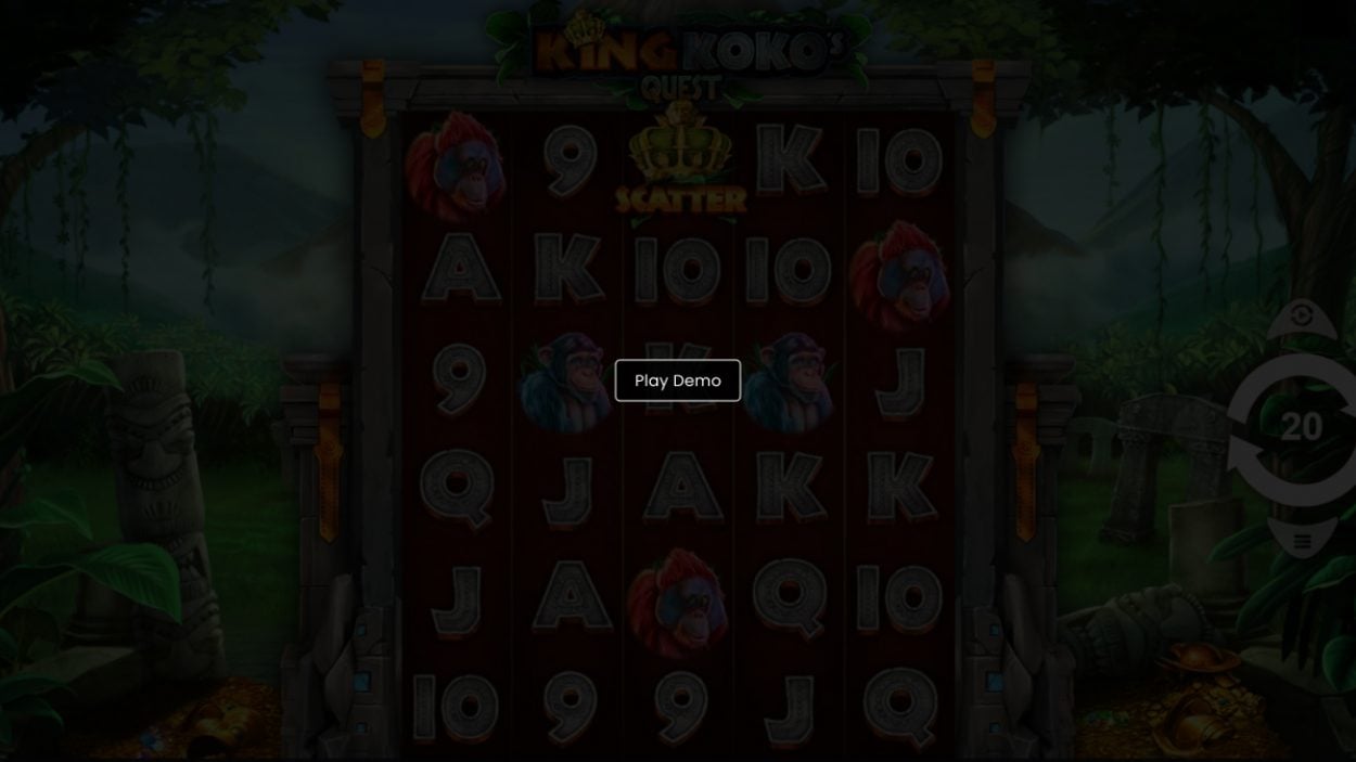 Title screen for King Koko’s Quest slot game