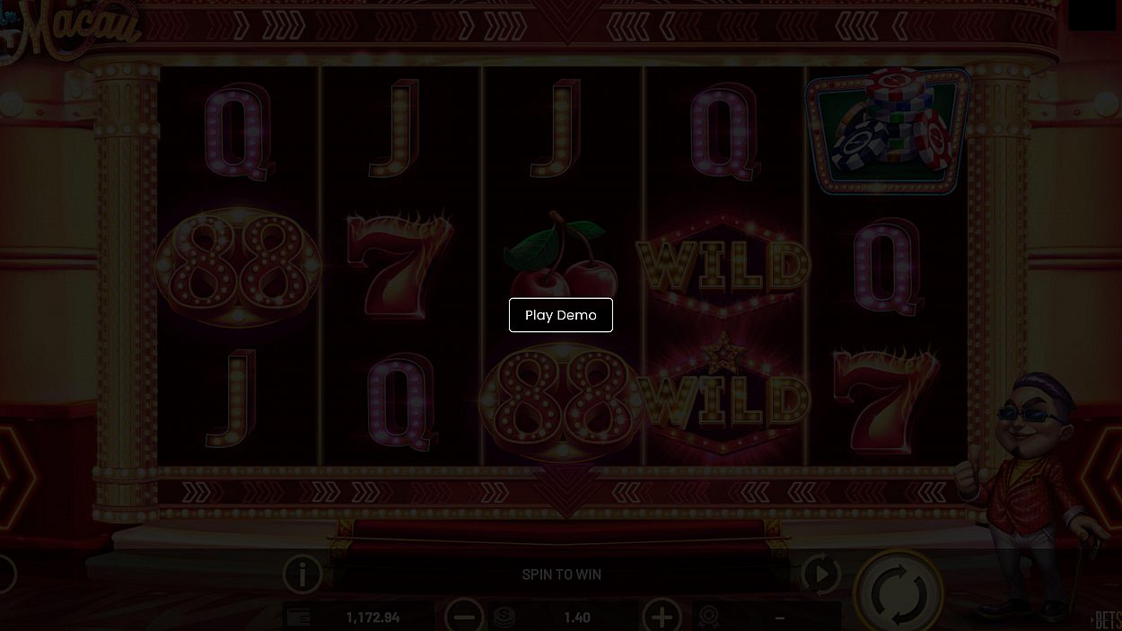 Title screen for Mr Macau slot game