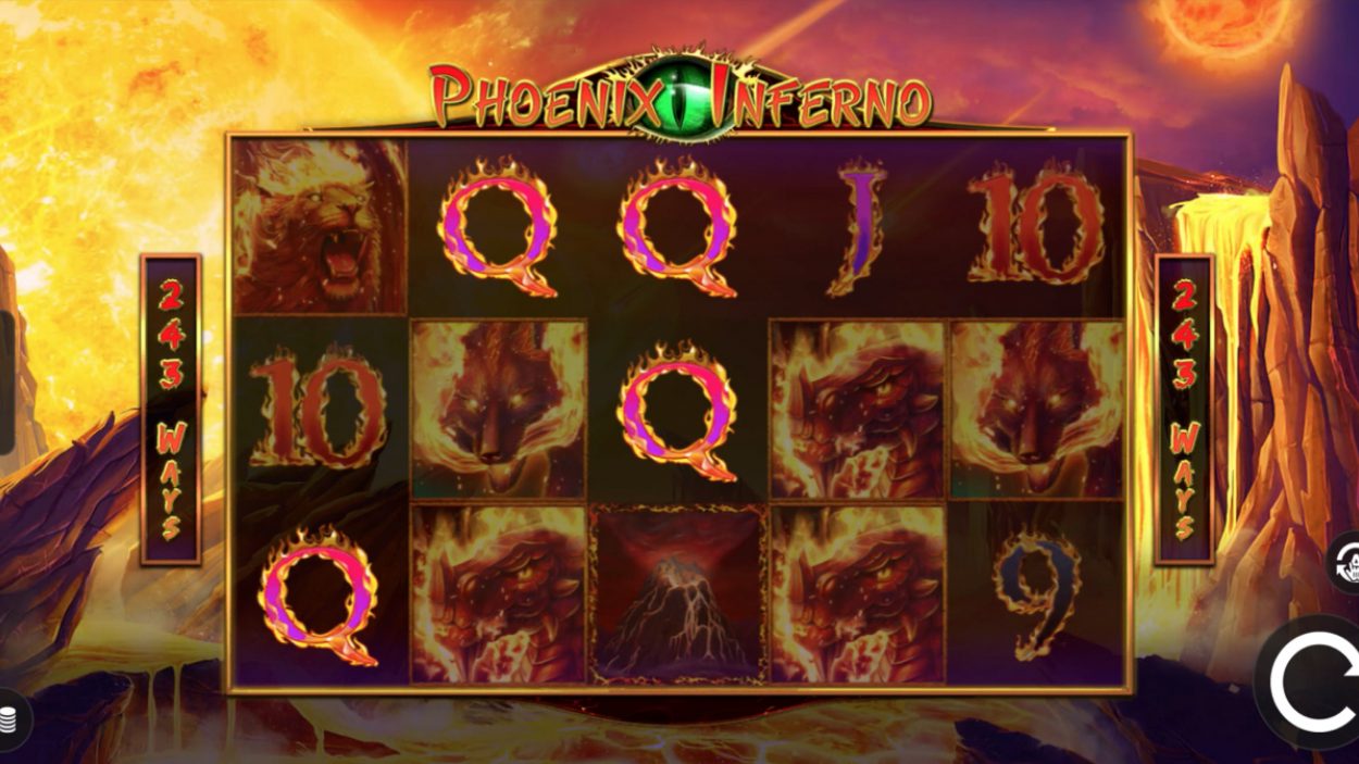 Title screen for Phoenix Inferno slot game