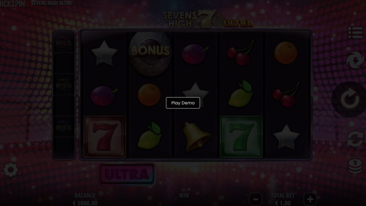 Sevens High Ultra slot game demo image