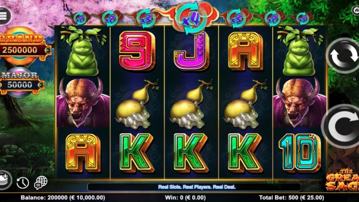 Title screen for The Great Sage slot game