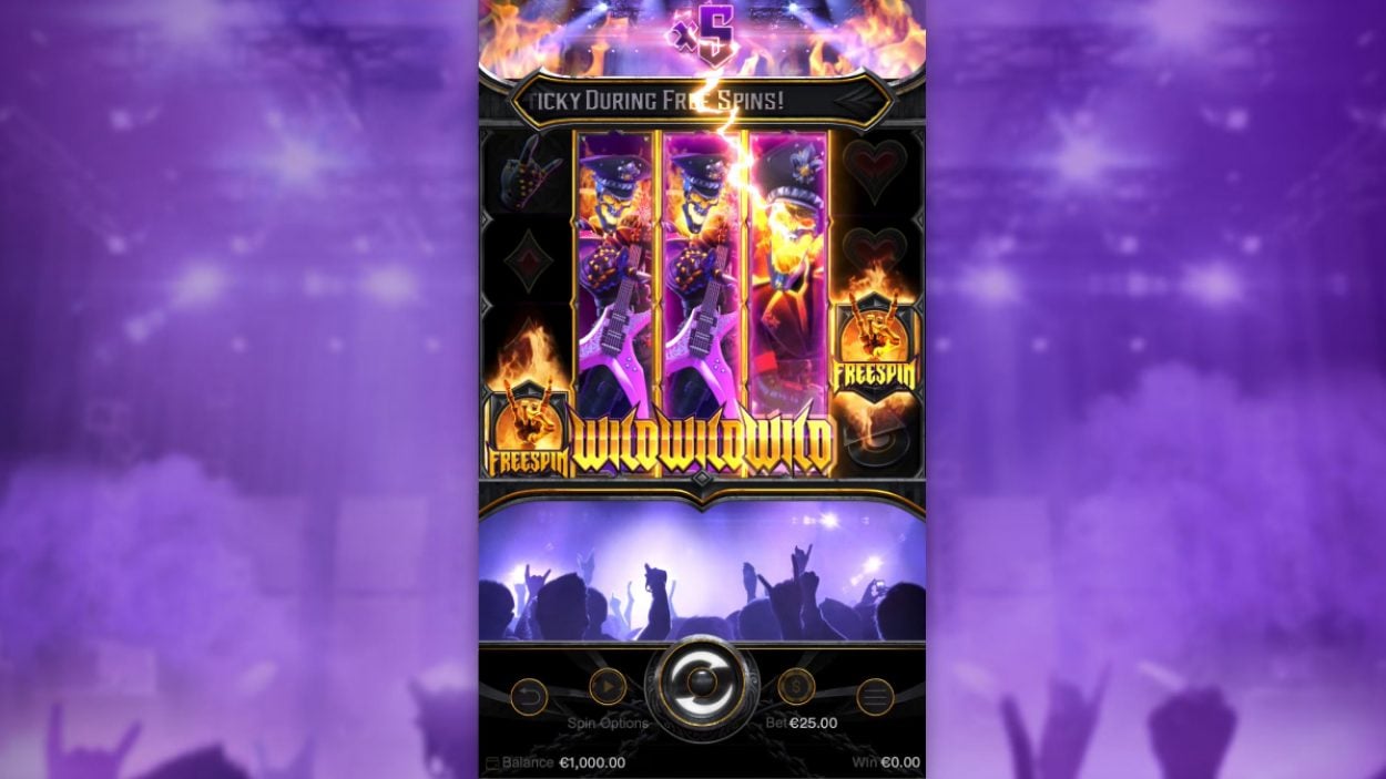 Title screen for Wild Inferno slot game