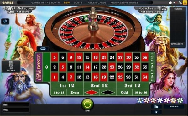 Age of the gods roulette paytable